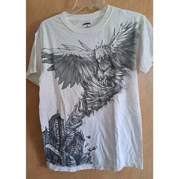 Tony Hawk Mens S Wings Y2K Tee Shirt Top Off White Graphic Print 100% Cotton - Picture 4 of 5